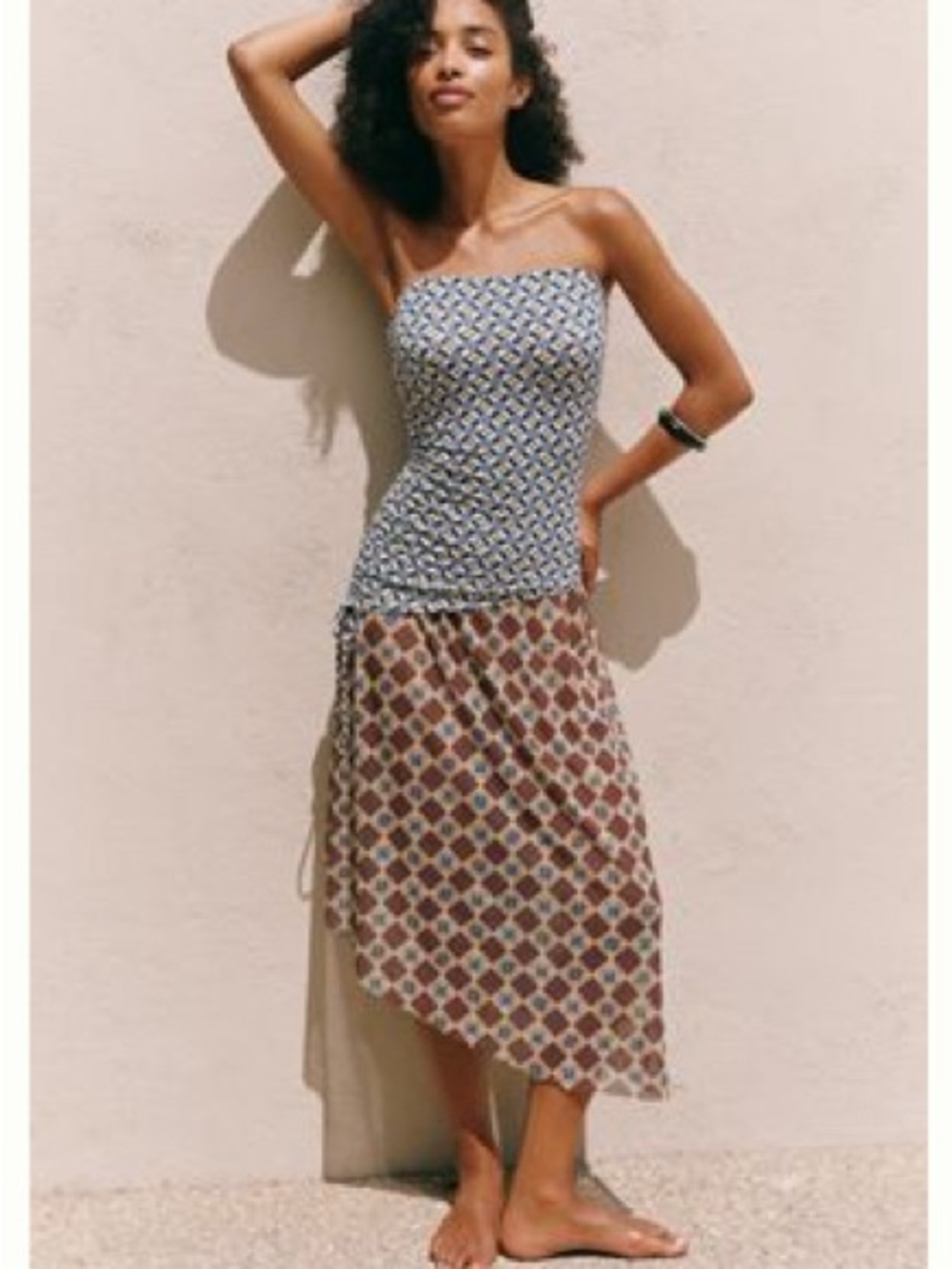 NWT Anthropologie Celandine Printed Asymmetric Midi Skirt S